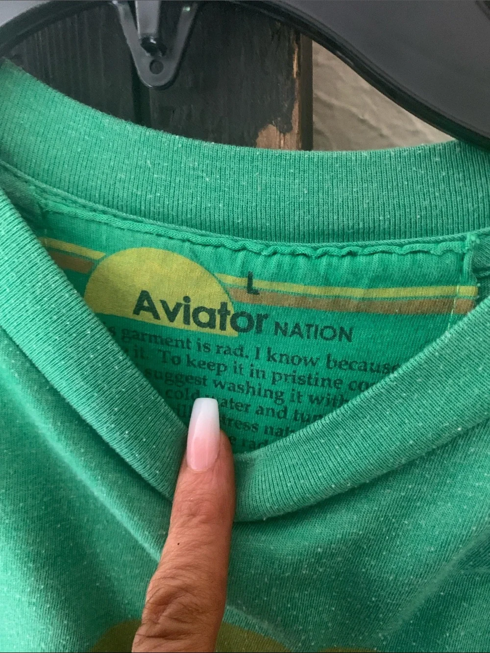 Aviator Nation Green Surfer Circle Graphic Tee - Picture 2 of 4